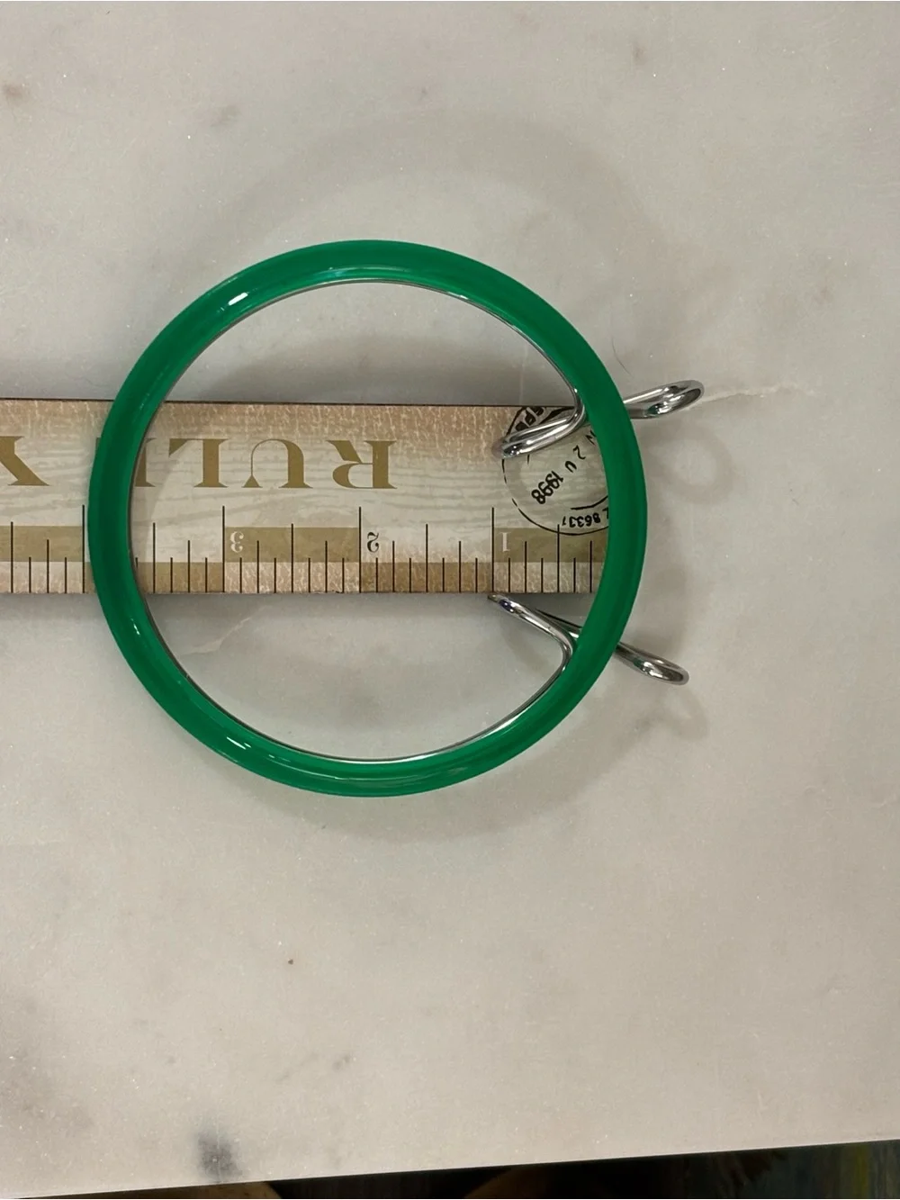 Embroidery Hoops 4” W/metal squeeze spring clamps, Kelly & Forest Green VTG MINT